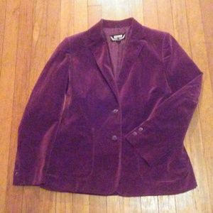 Vintage Purple Velvet Sports Jacket Coat Blazer